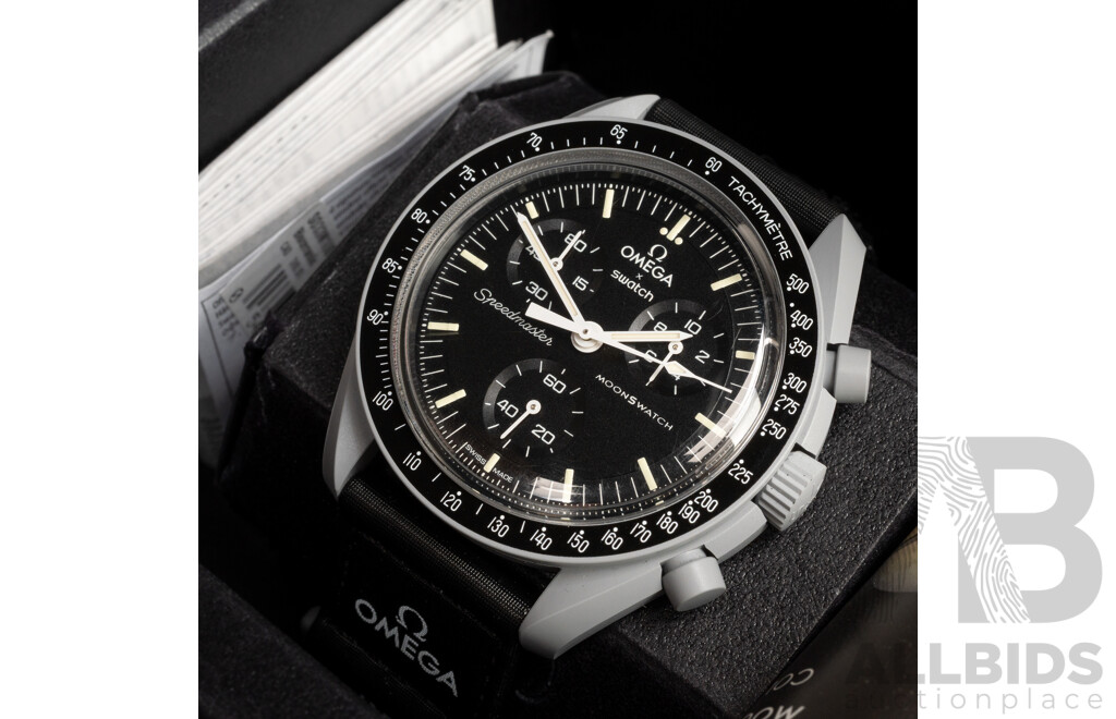 Omega X Swatch Mission to the Moon 4 Jewel Swiss Quartz Watch
