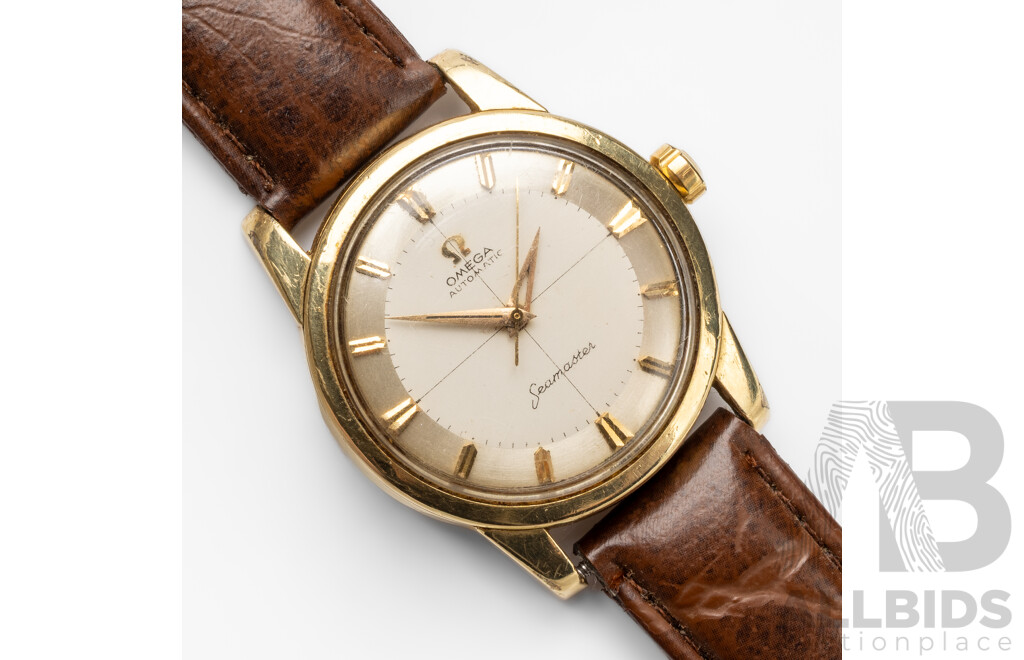 Vintage Omega Seamaster Automatic Rolled Gold Wristwatch