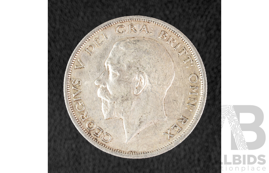 Great Britain 1918 KGV Silver Half Crown .925