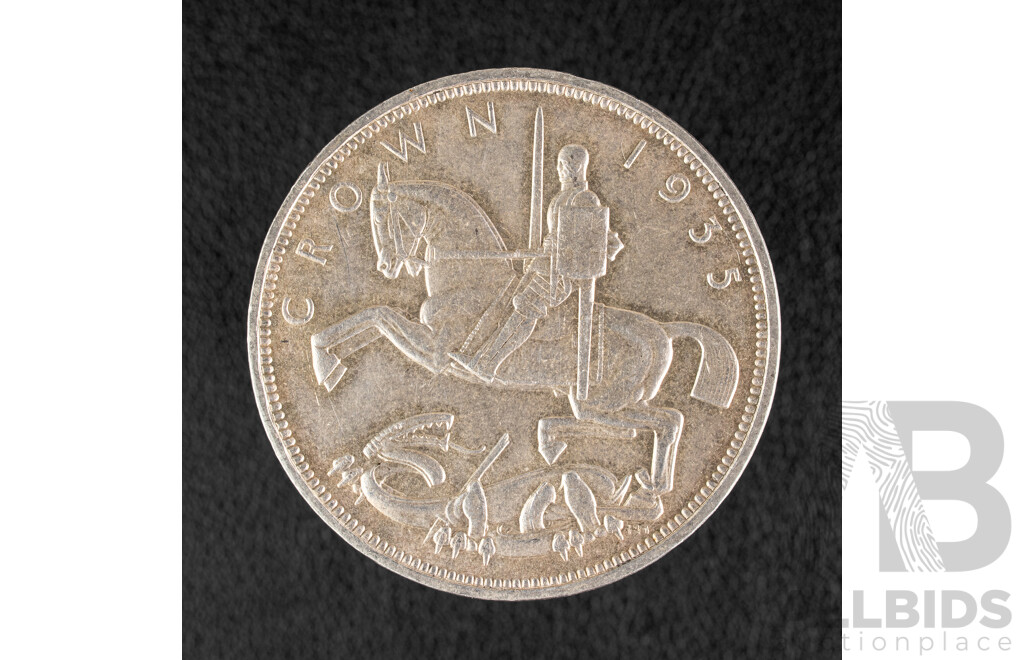Great Britain 1935 KGV Silver Crown, Silver Jubilee .500