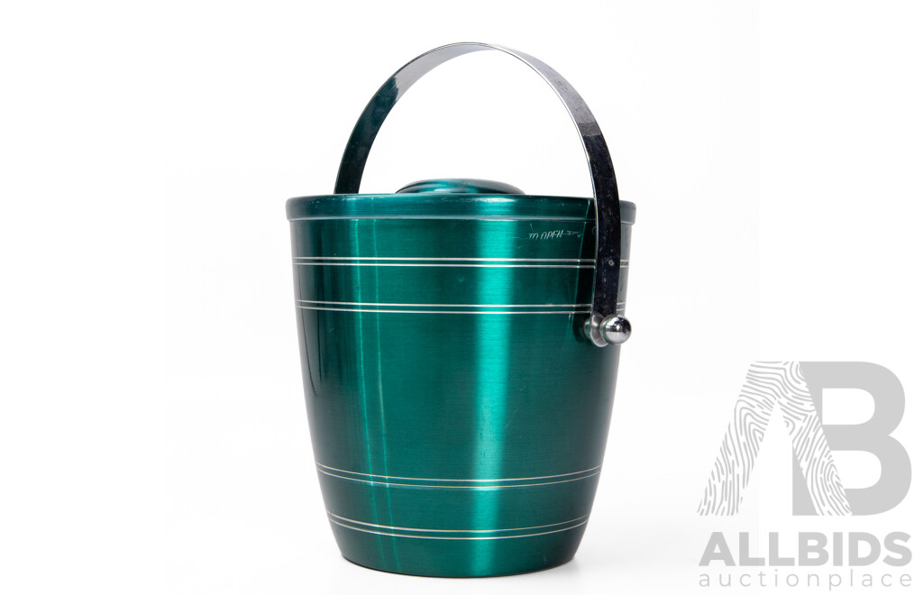 Retro Bright Green Anodised Tin Ice Bucket
