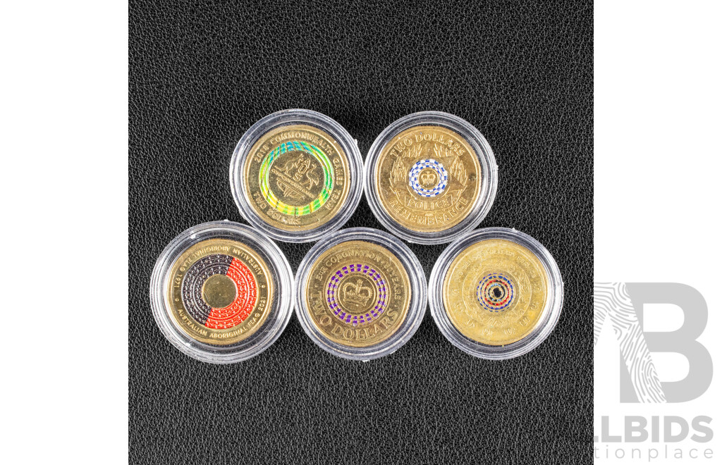 Australian Commemorative Two Dollar Coins 2013 2018 2019 2021(2)