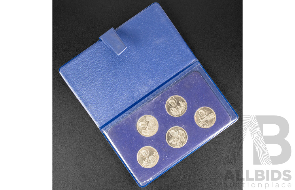 United Kingdom Royal Mint 1977 Five Crown Set, QE2 Anniversary