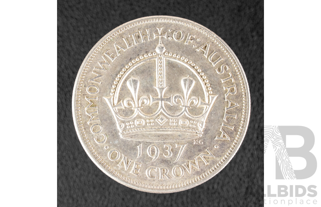 Australian 1937 KGVI Silver Crown .925