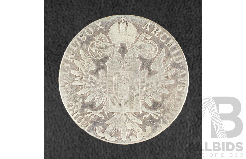 Austria 1780 Austria Maria Theresa Thaler Trade Coin, Restrike .999