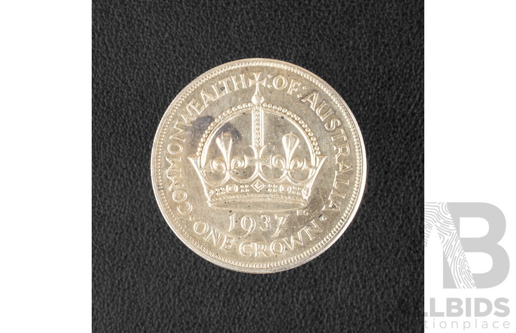 Australian 1937 KGVI Silver Crown .925