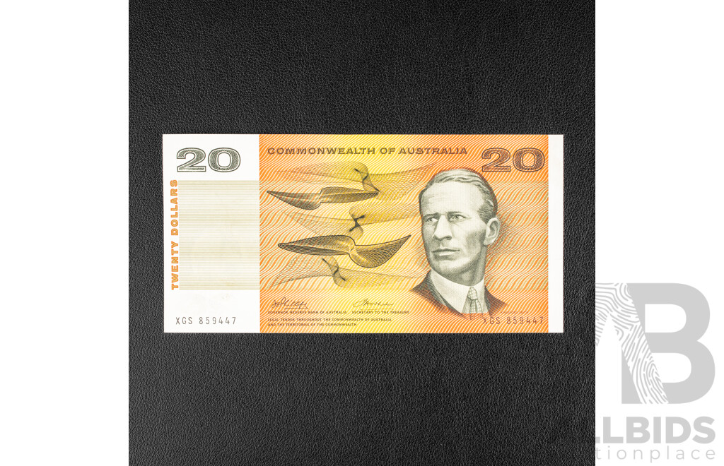 Australian 1972 UNC Twenty Dollar Note, Phillips/Wheeler 