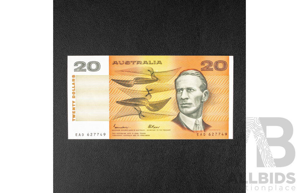 Australian 1985 UNC Twenty Dollar Note, Johnston/Fraser 