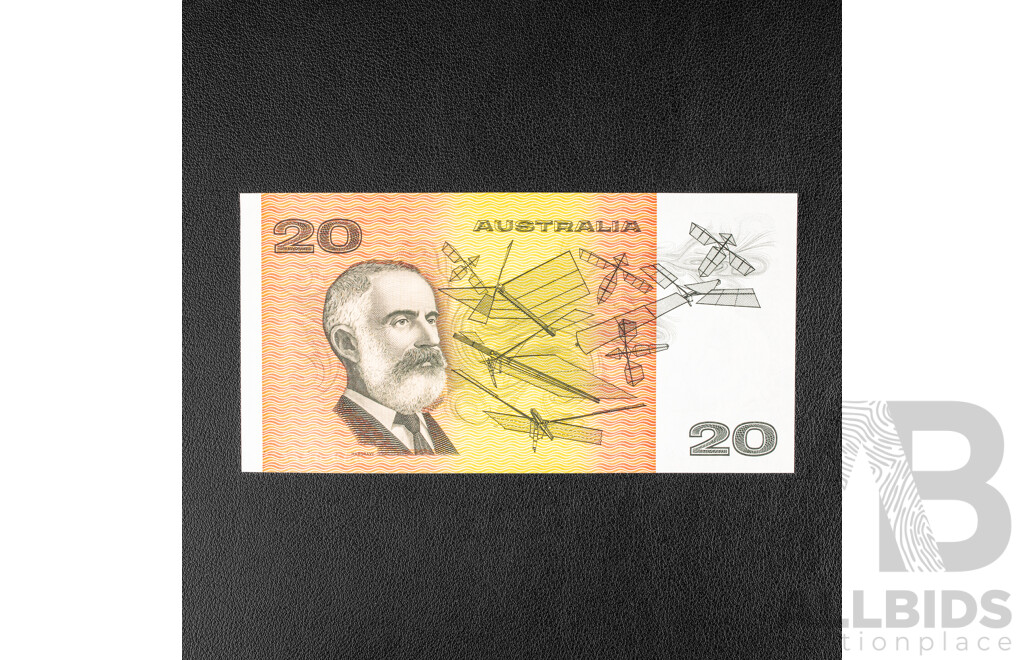 Australian 1985 UNC Twenty Dollar Note, Johnston/Fraser 