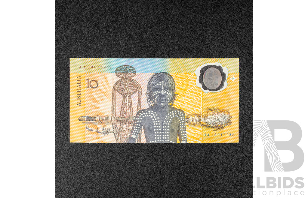 Australian 1988 UNC Ten Dollar Note, Bicentennial Collectors Issue