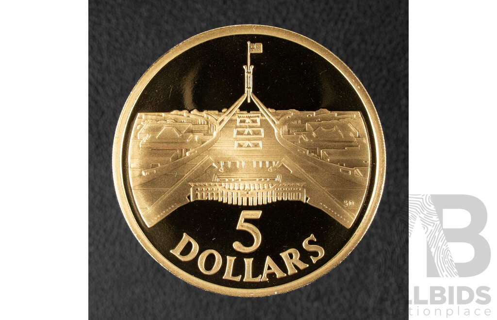 Australian 1988 Proof Five Dollar Coin, Bicentennial