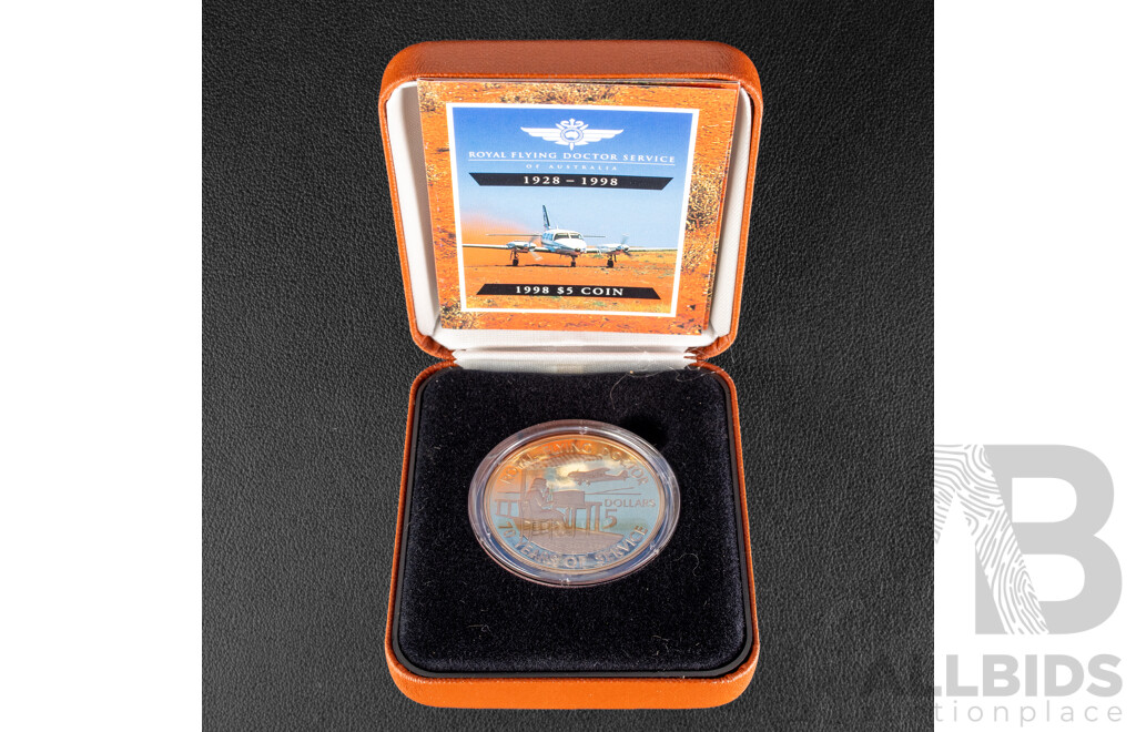 Australian 1998 Proof Five Dollar Coin Coin, Royal Flying Doctor Service