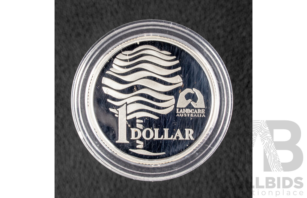 Australian 1993 Silver Proof One Dollar Coin, Landcare