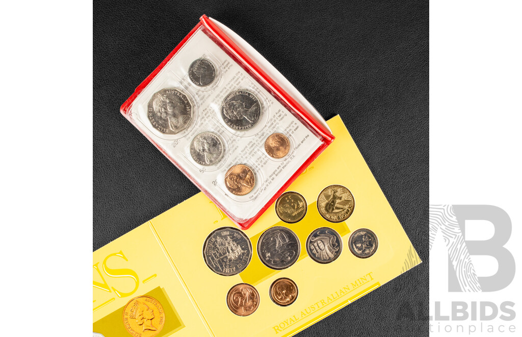 Australian RAM 1980 and 1988 UNC Coin Sets