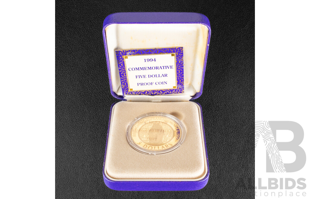 Australian RAM 1994 Proof Five Dollar Coin, Women Voting Rights