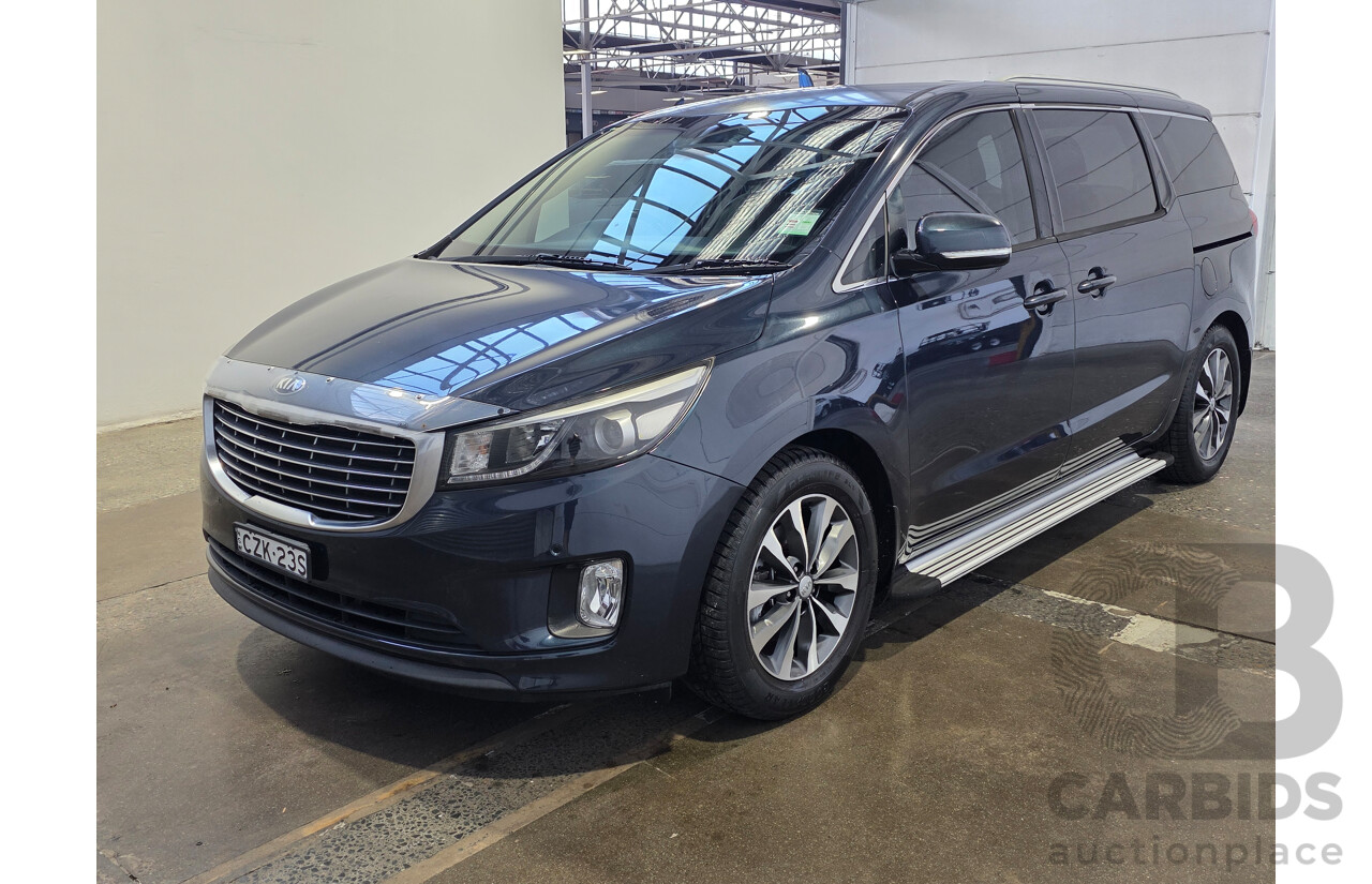 8/2015 Kia Carnival SLi YP MY16 4d Wagon Blue 3.3L