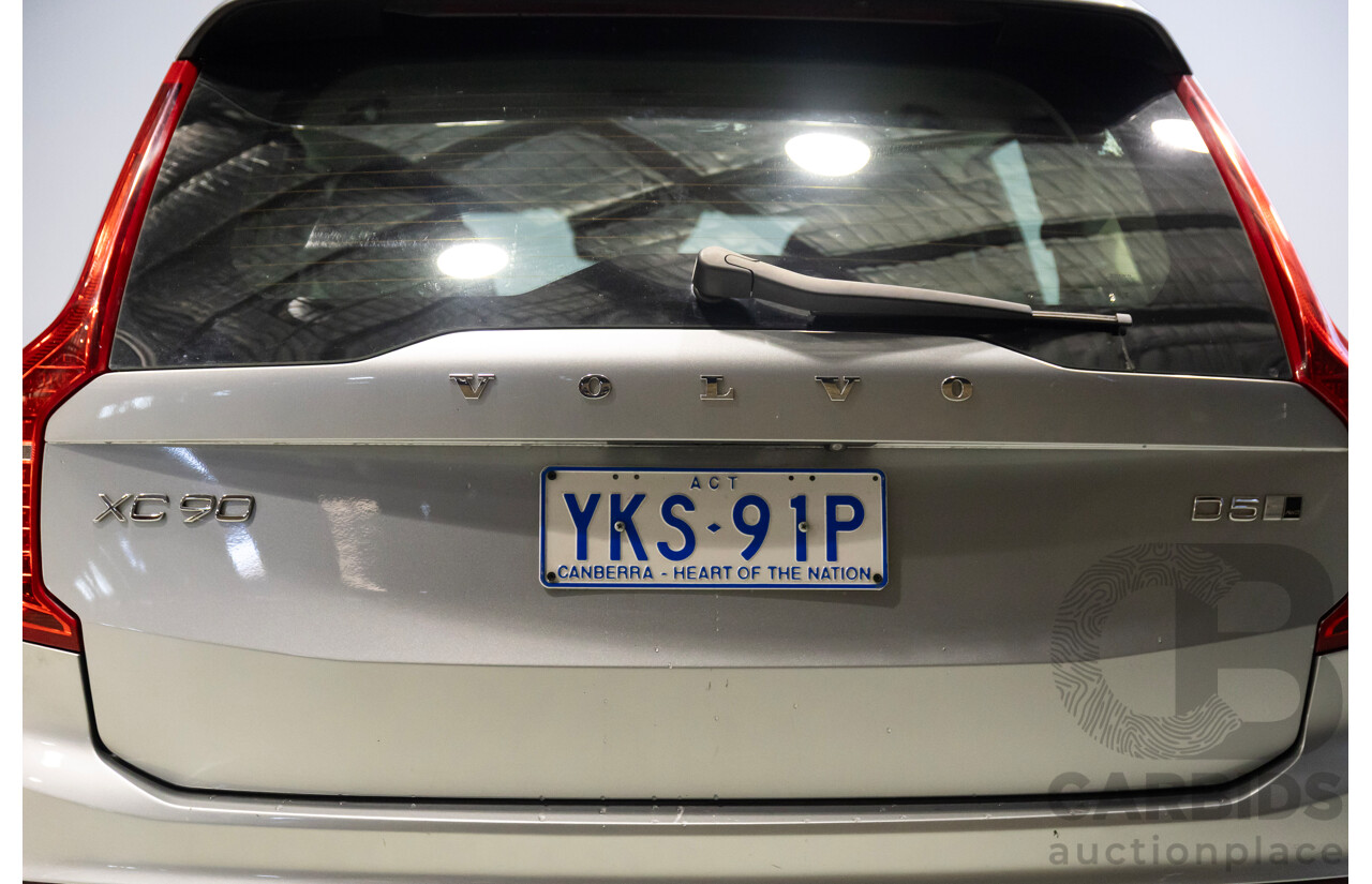 1/2016 Volvo XC90 D5 2.0 Inscription (AWD) 256 MY16 4d Wagon Electric Silver Metallic Turbo Diesel 2.0L
