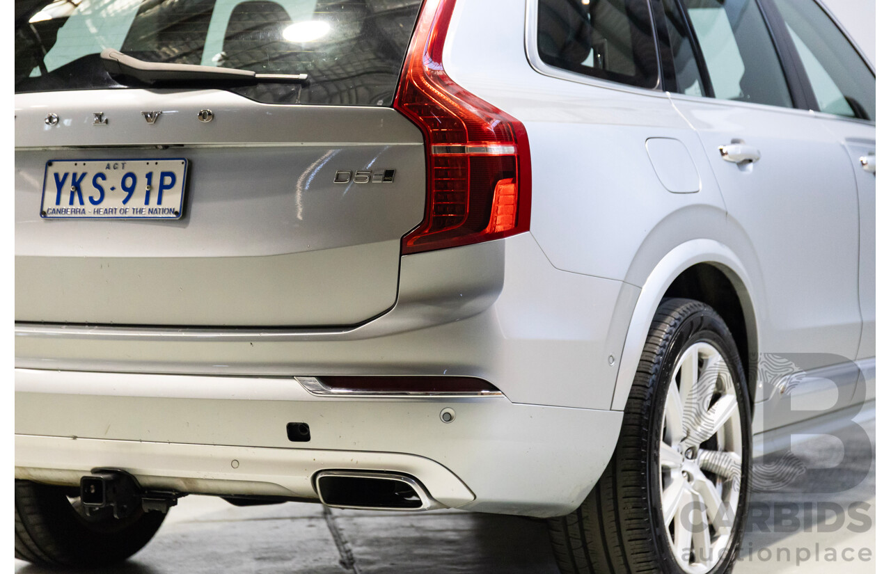 1/2016 Volvo XC90 D5 2.0 Inscription (AWD) 256 MY16 4d Wagon Electric Silver Metallic Turbo Diesel 2.0L