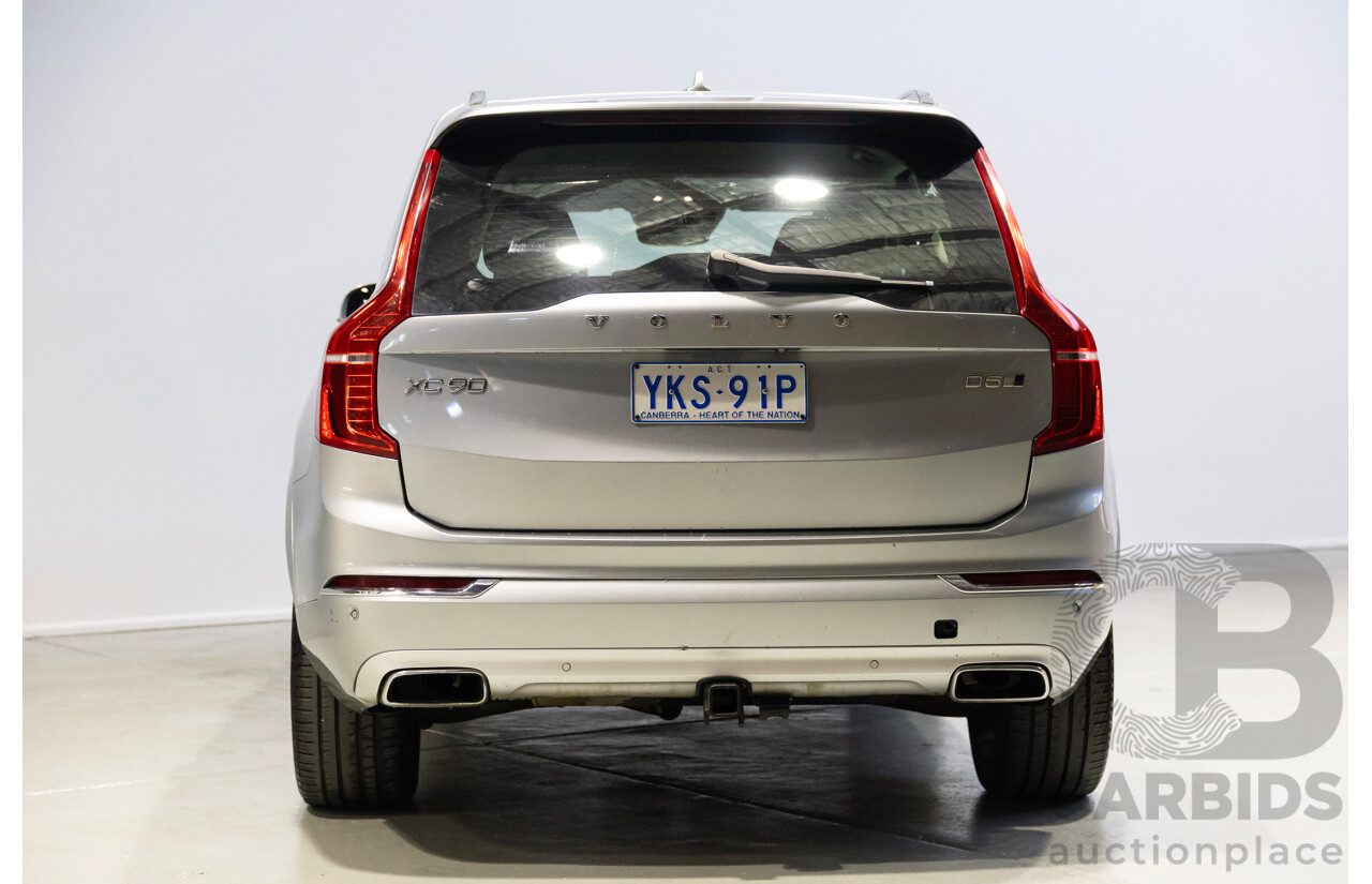 1/2016 Volvo XC90 D5 2.0 Inscription (AWD) 256 MY16 4d Wagon Electric Silver Metallic Turbo Diesel 2.0L