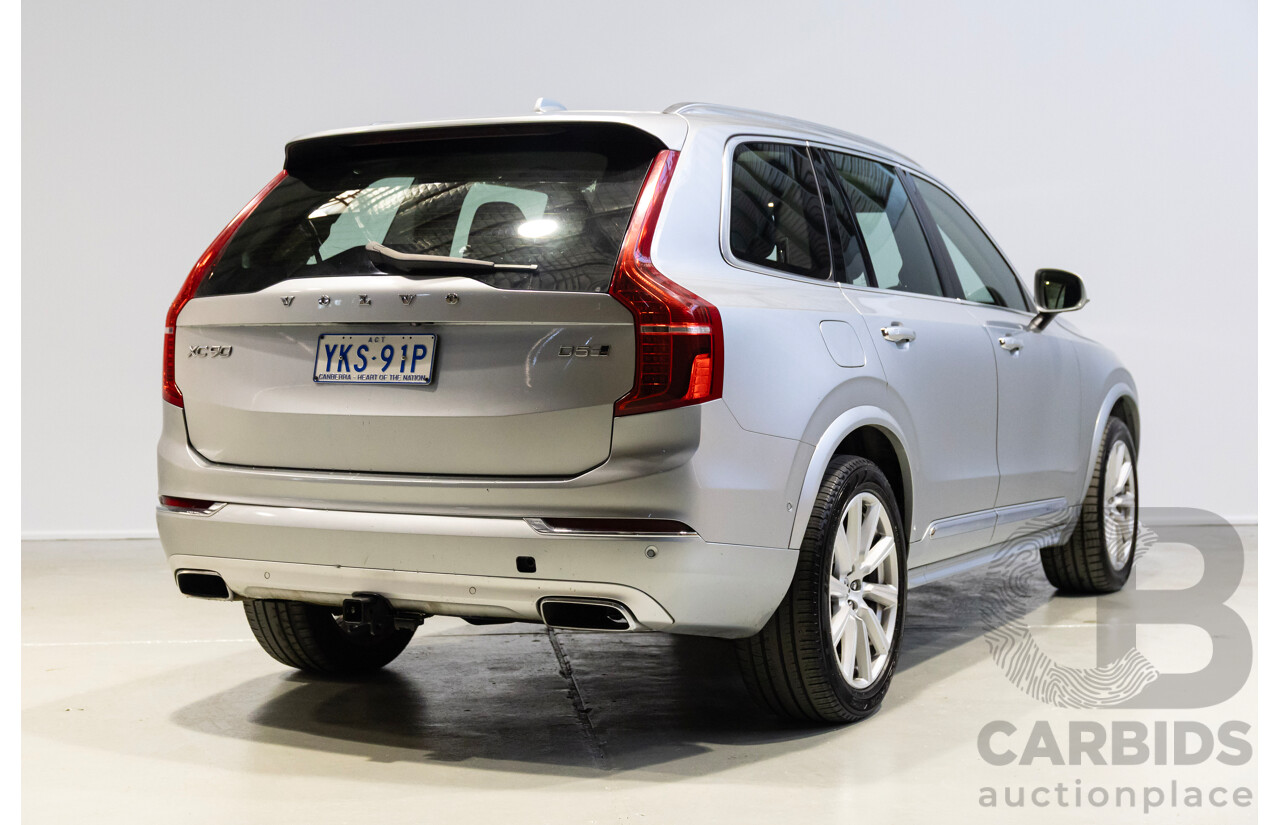 1/2016 Volvo XC90 D5 2.0 Inscription (AWD) 256 MY16 4d Wagon Electric Silver Metallic Turbo Diesel 2.0L