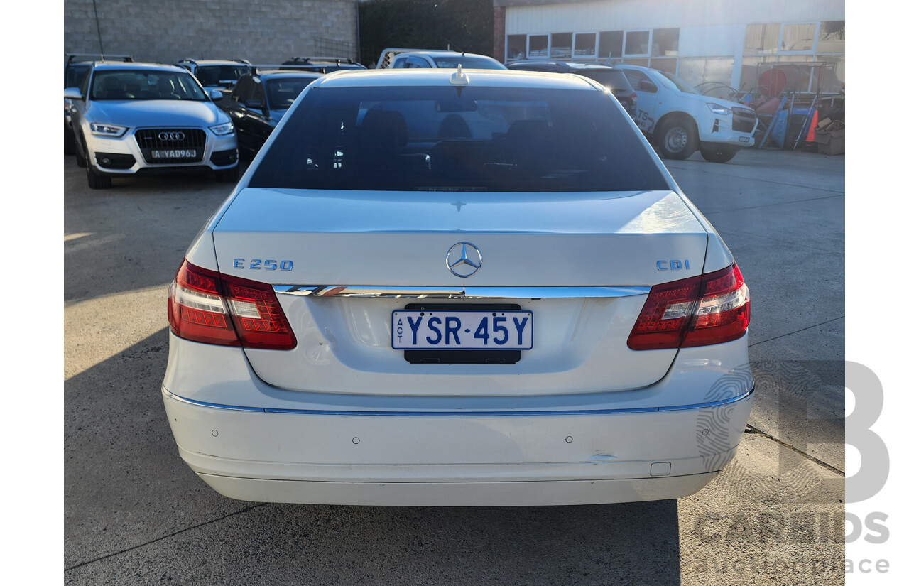 09/2011 Mercedes-Benz E250 CDI Avantgarde 212 MY11 UPGRADE 4d Sedan White 2.1L