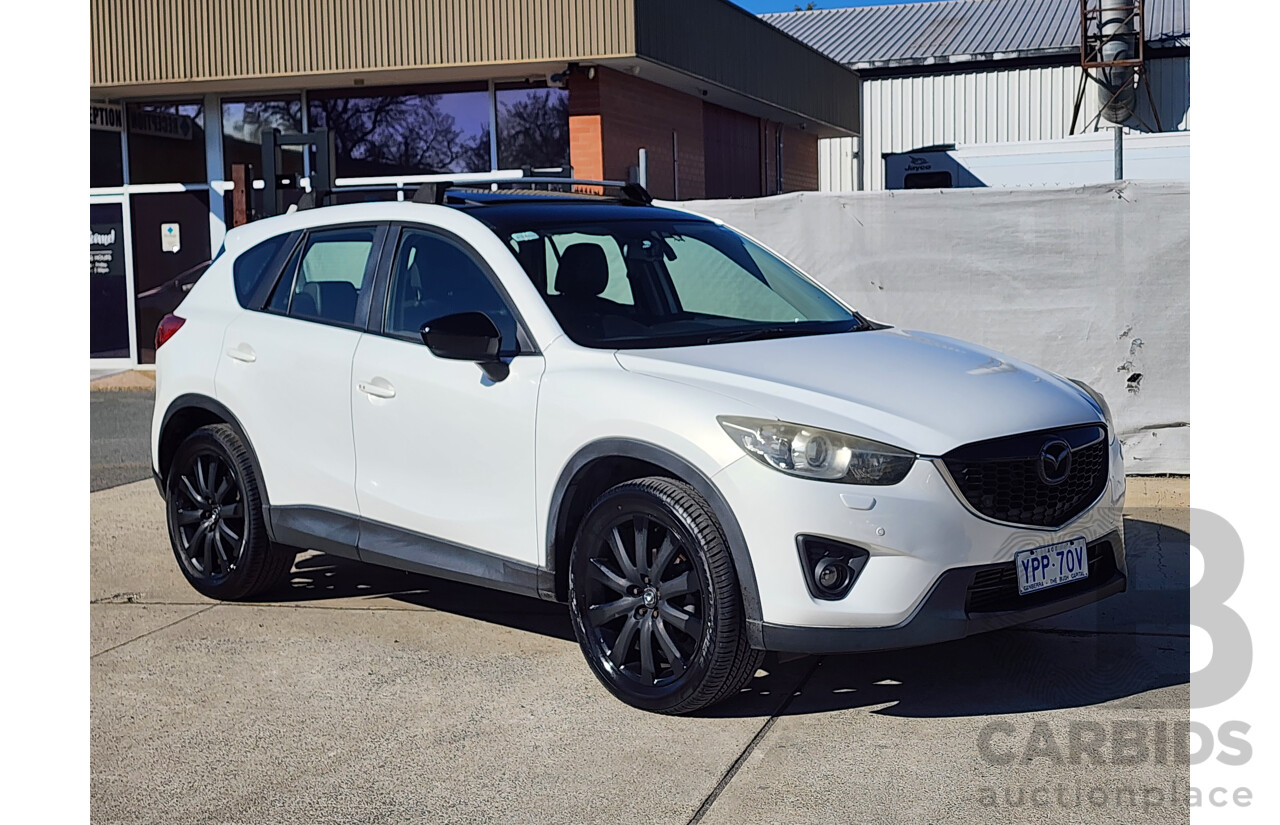 09/2013 Mazda Cx-5 Grand Tourer (4x4) MY13 4d Wagon White 2.2L