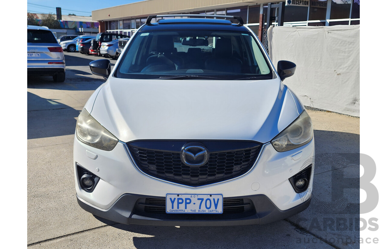09/2013 Mazda Cx-5 Grand Tourer (4x4) MY13 4d Wagon White 2.2L