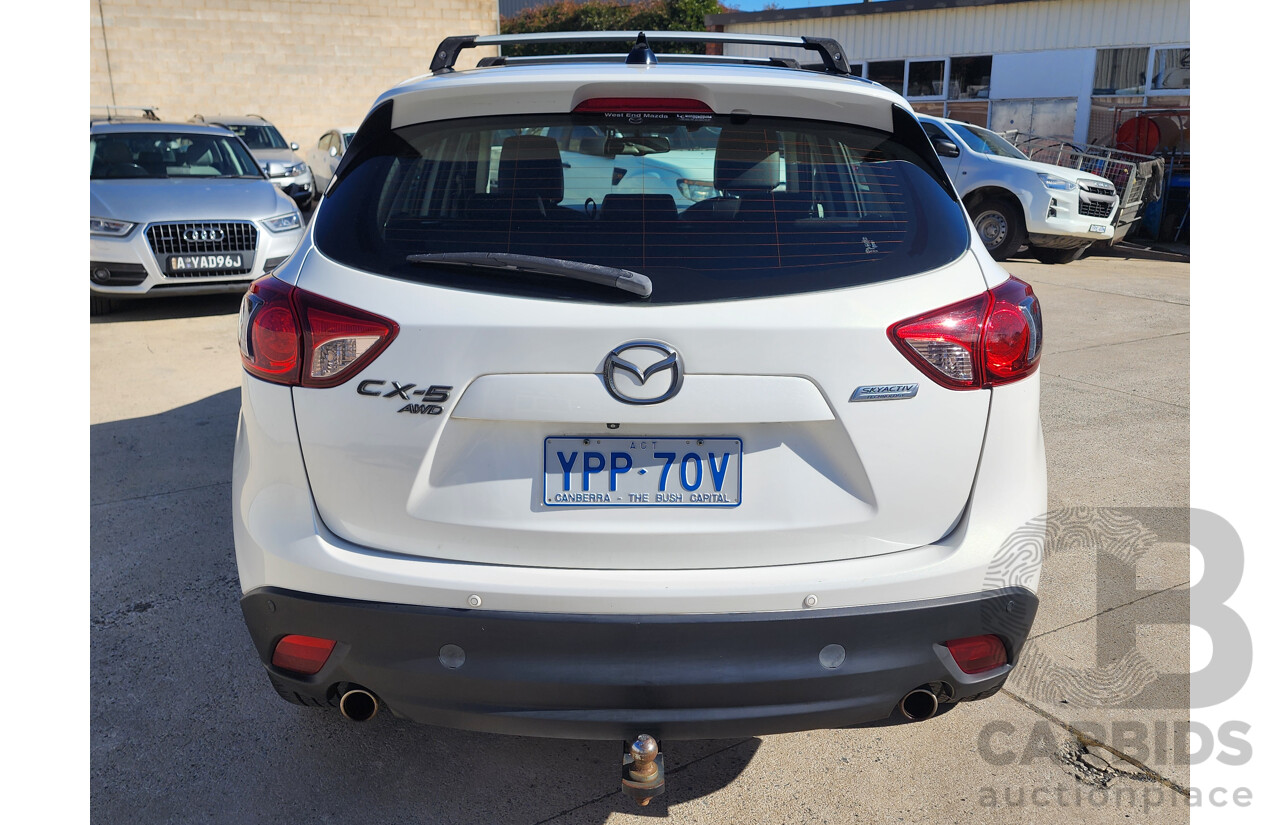 09/2013 Mazda Cx-5 Grand Tourer (4x4) MY13 4d Wagon White 2.2L