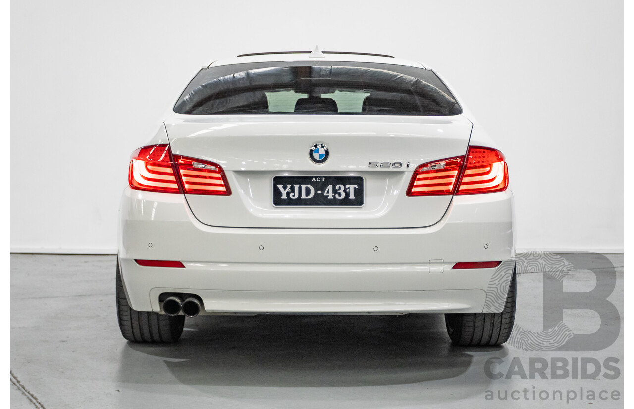 6/2012 BMW 520i F10 MY12 4d Sedan Alpine White Turbo 2.0L