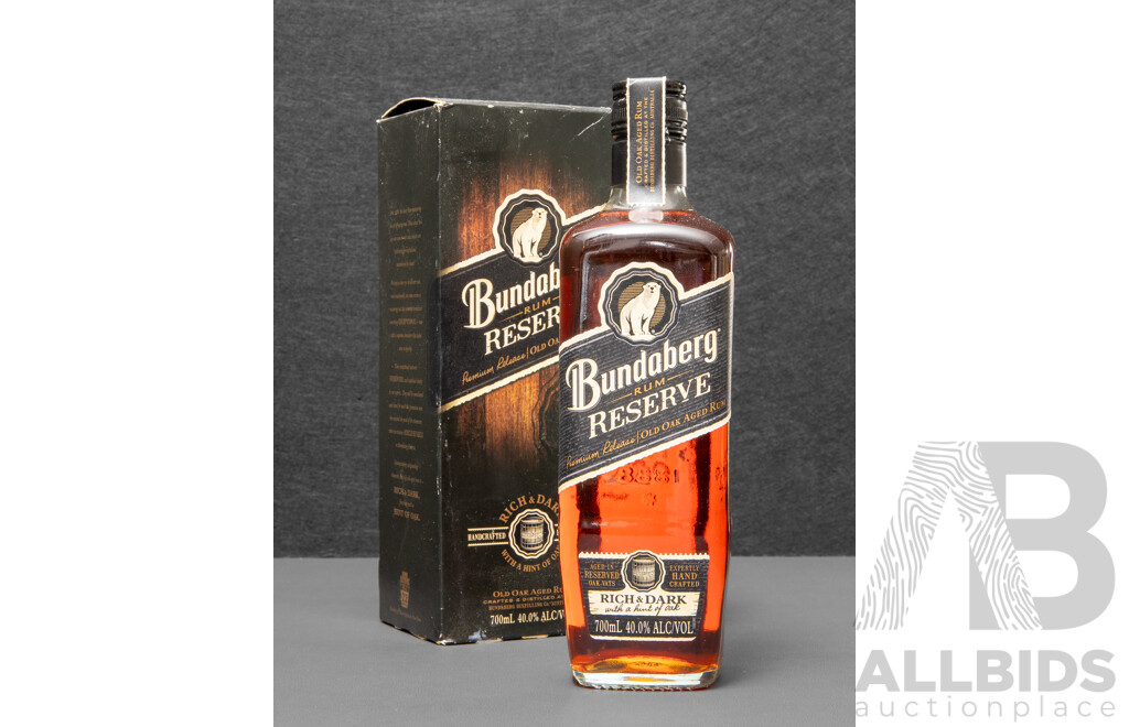 Bundaberg Rum Reserve Premium Release Old Oak Aged Rum with Original Presentation Box