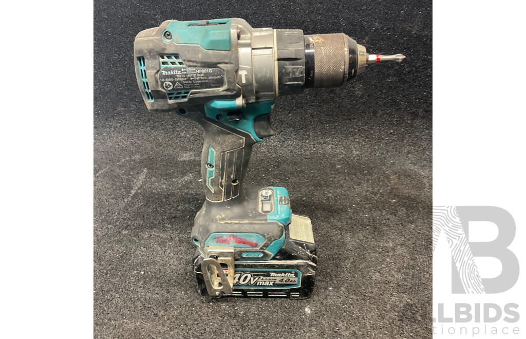 MAKITA HP001G 40V Max XGT Brushless Cordless Hammer Driver Drill with 40v 4.0ah Battery