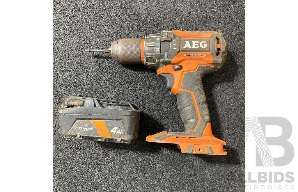 AEG Brushless Hammer Drill (BSB18CBM) with 4.0Ah Battery
