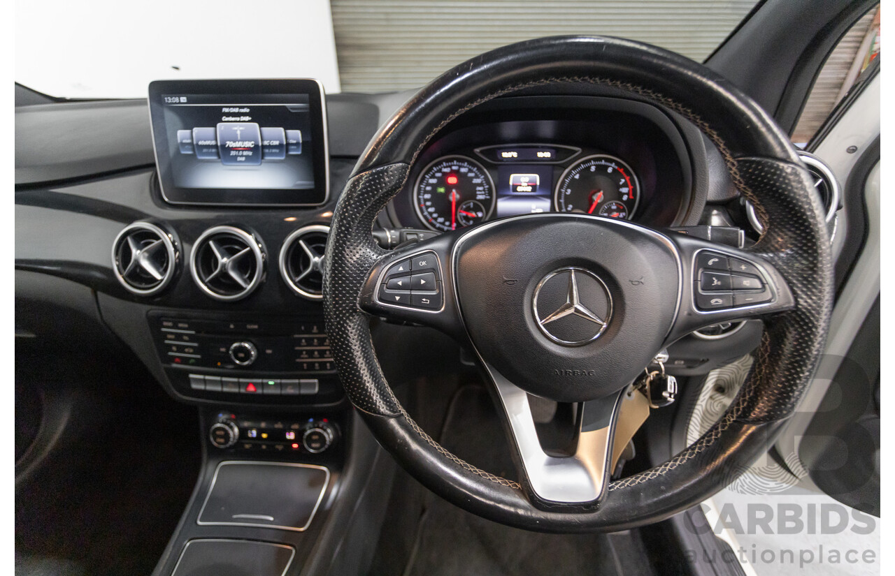 9/2015 Mercedes-Benz B200 246 MY15 5d Hatchback Calcite White Turbo 1.6L