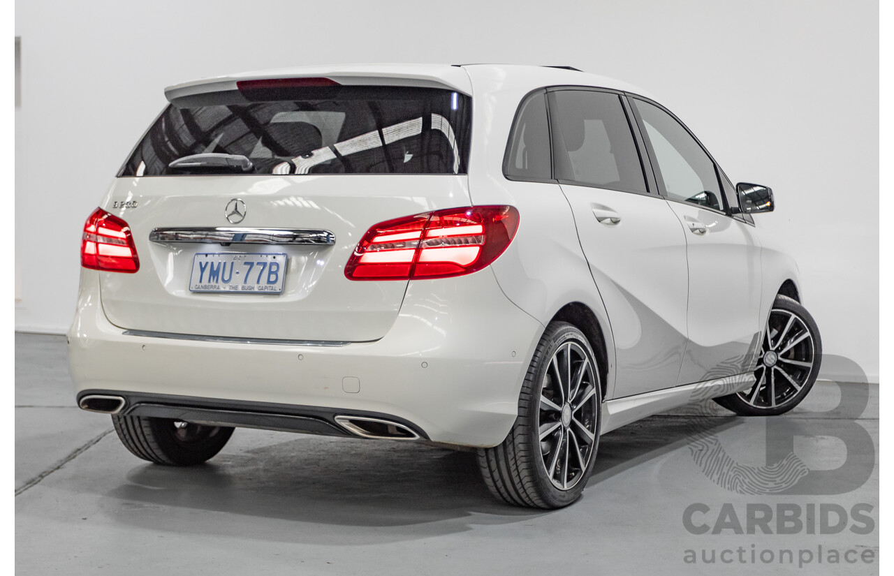 9/2015 Mercedes-Benz B200 246 MY15 5d Hatchback Calcite White Turbo 1.6L