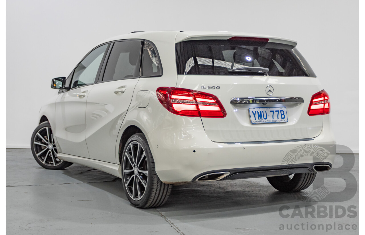 9/2015 Mercedes-Benz B200 246 MY15 5d Hatchback Calcite White Turbo 1.6L