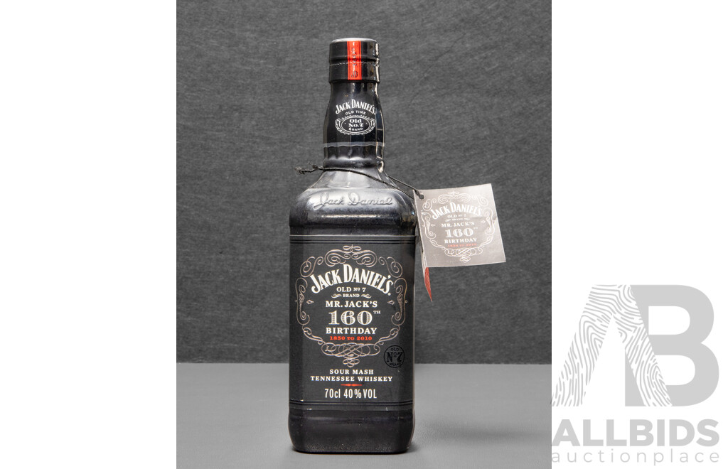 Jack Daniel’s Old No. 7 'Mr. Jack’s 160th Birthday 1850–2010' Commemorative Tennessee Whiskey