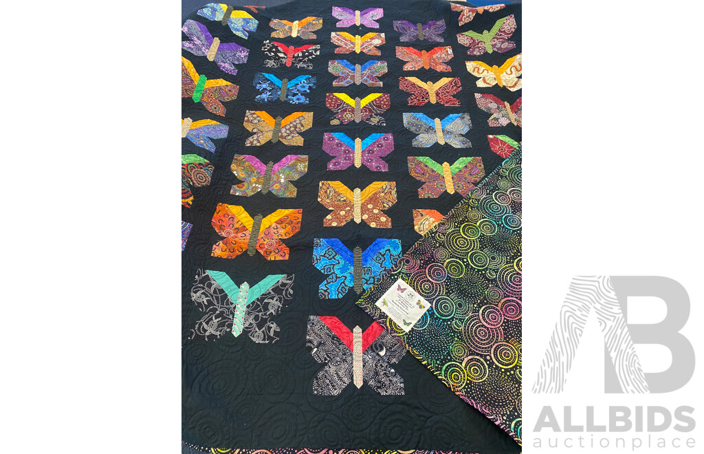 Butterfly Dreaming Quilt - 177cm X 220cm - Supporting Canberra Hospitals Foundation