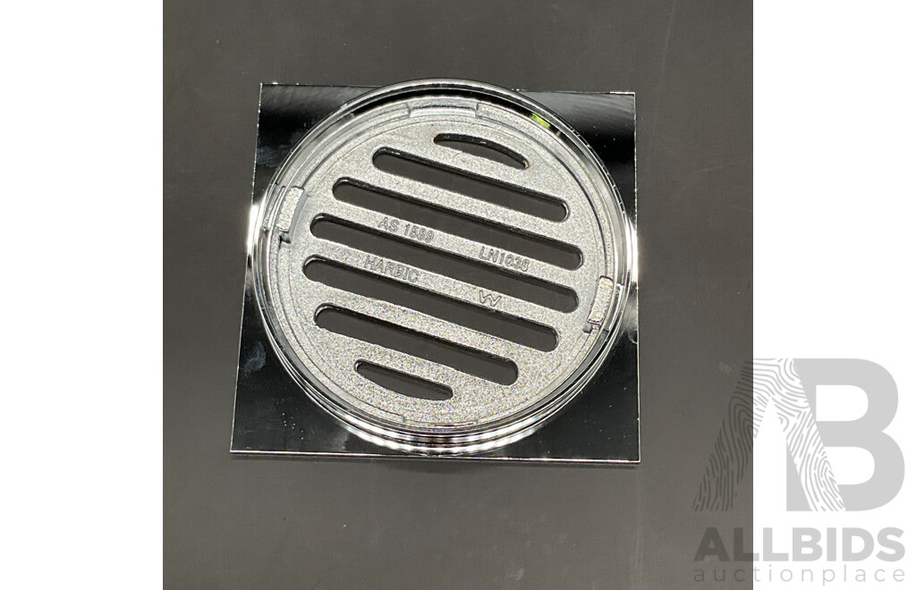 BRODWARE Square Floor Grate 110mm (Chrome) - Lot of 3