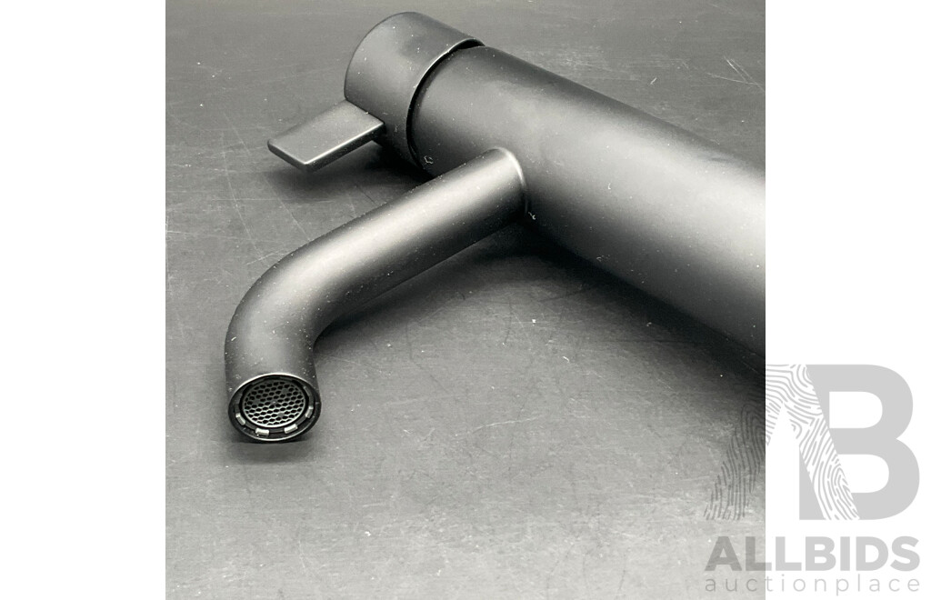 CLARK Round Blade Tower Basin Mixer (Matte Black) - Lot of 2