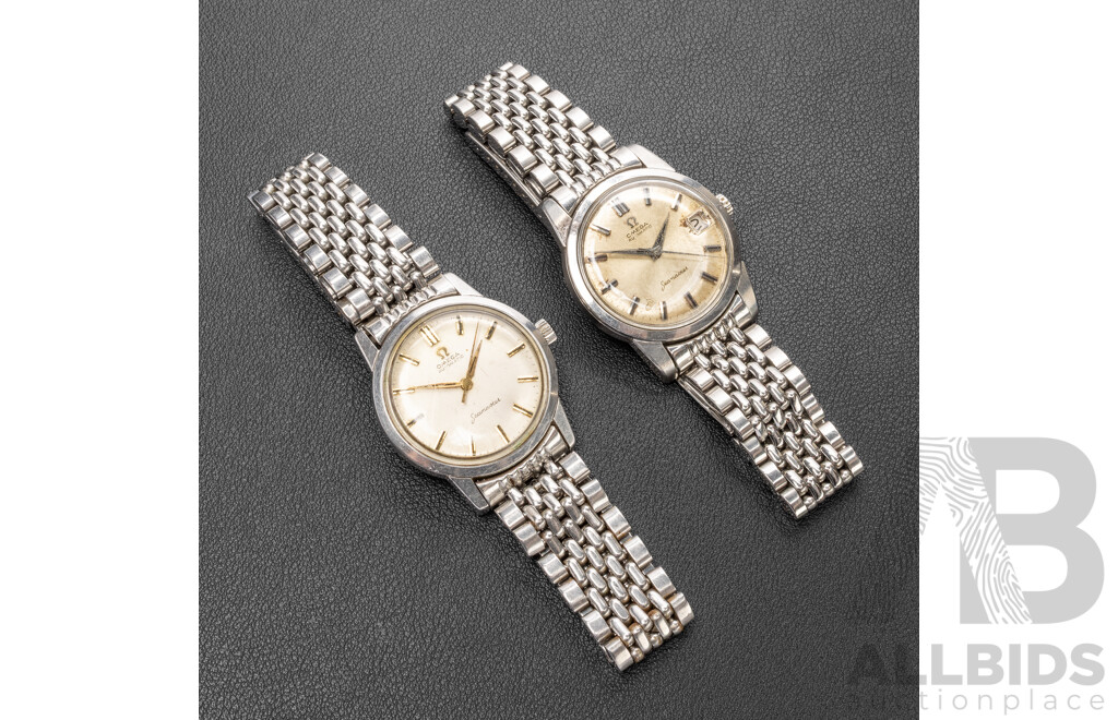 Vintage 1960's Swiss Made Omega Seamaster Watches - Lot of 2