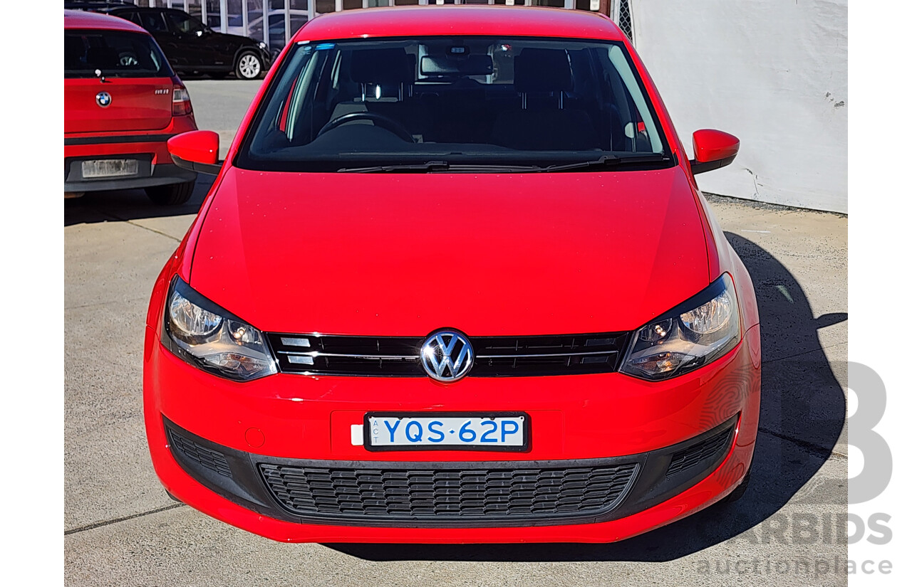 03/2012 Volkswagen Polo 77 TSI Comfortline 6R MY12 5d Hatchback Red 1.2L