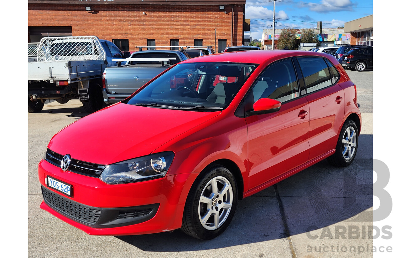 03/2012 Volkswagen Polo 77 TSI Comfortline 6R MY12 5d Hatchback Red 1.2L