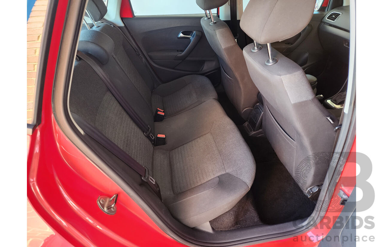 03/2012 Volkswagen Polo 77 TSI Comfortline 6R MY12 5d Hatchback Red 1.2L
