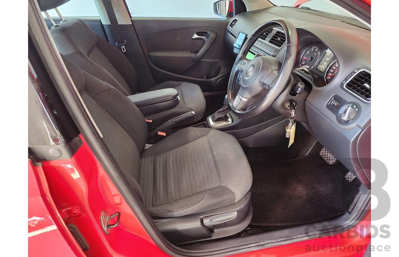 03/2012 Volkswagen Polo 77 TSI Comfortline 6R MY12 5d Hatchback Red 1.2L