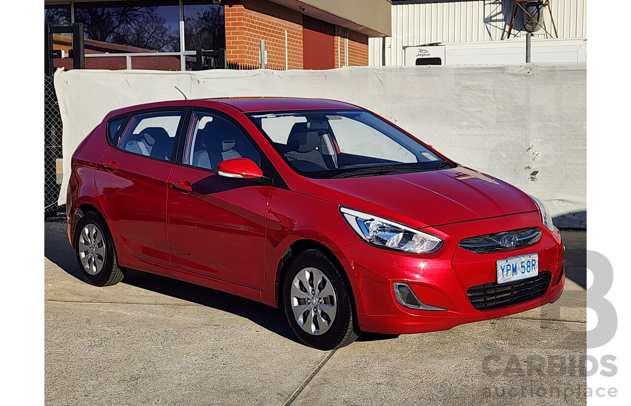 10/2016 Hyundai Accent Active RB4 MY16 5d Hatchback Red 1.4L