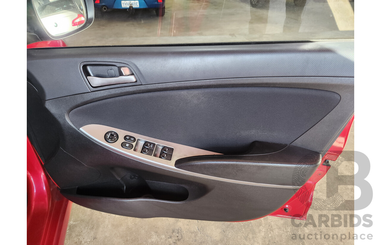 10/2016 Hyundai Accent Active RB4 MY16 5d Hatchback Red 1.4L