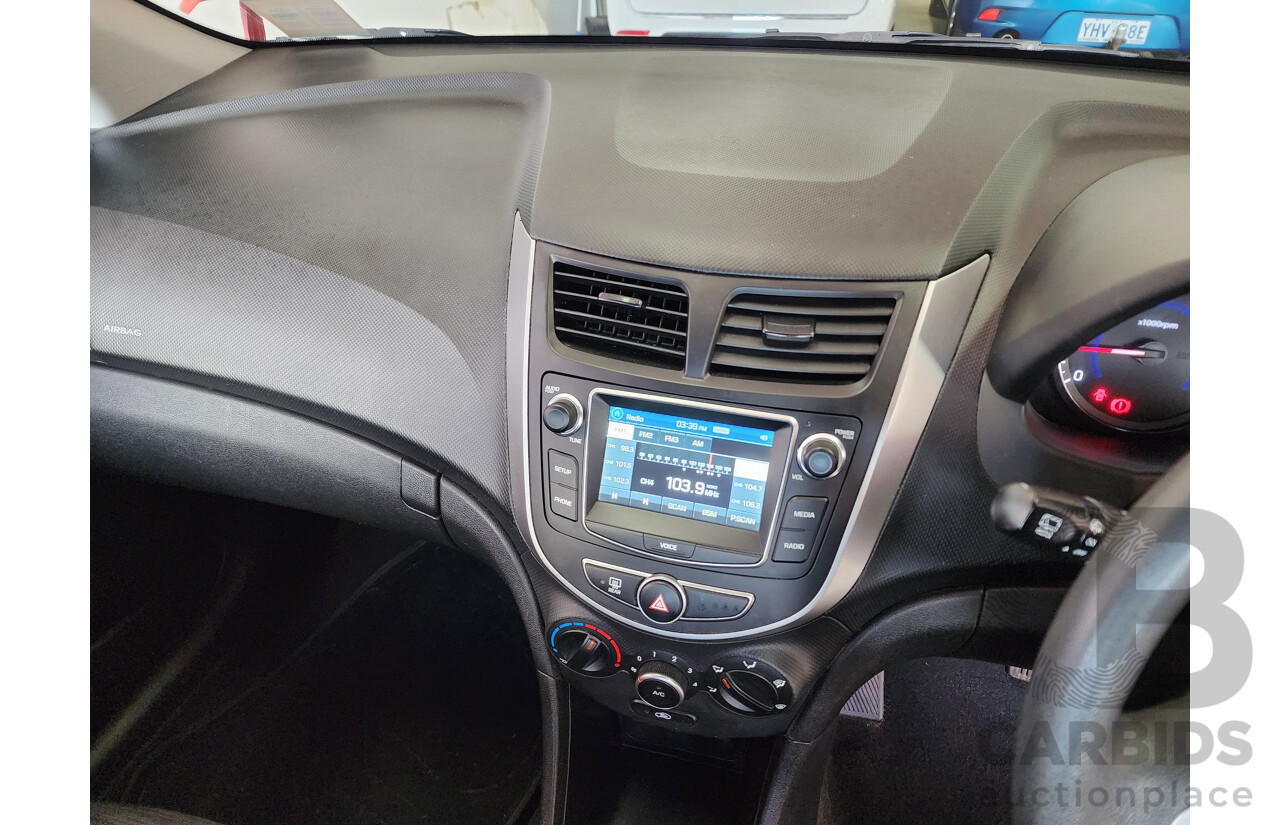 10/2016 Hyundai Accent Active RB4 MY16 5d Hatchback Red 1.4L