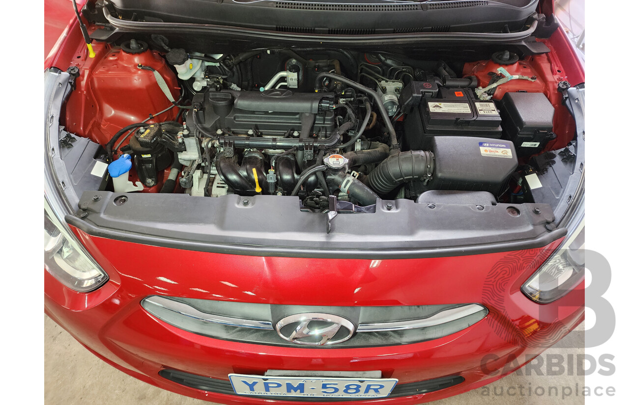 10/2016 Hyundai Accent Active RB4 MY16 5d Hatchback Red 1.4L