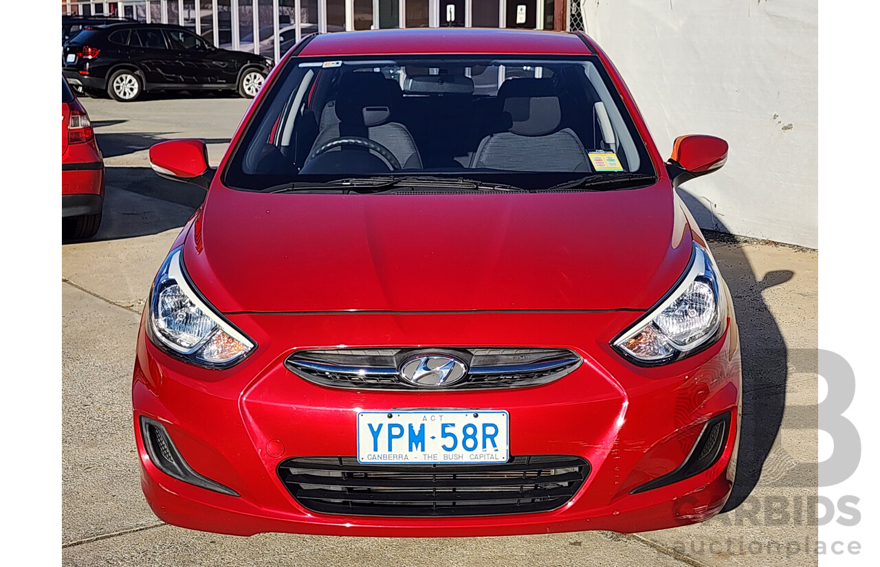 10/2016 Hyundai Accent Active RB4 MY16 5d Hatchback Red 1.4L