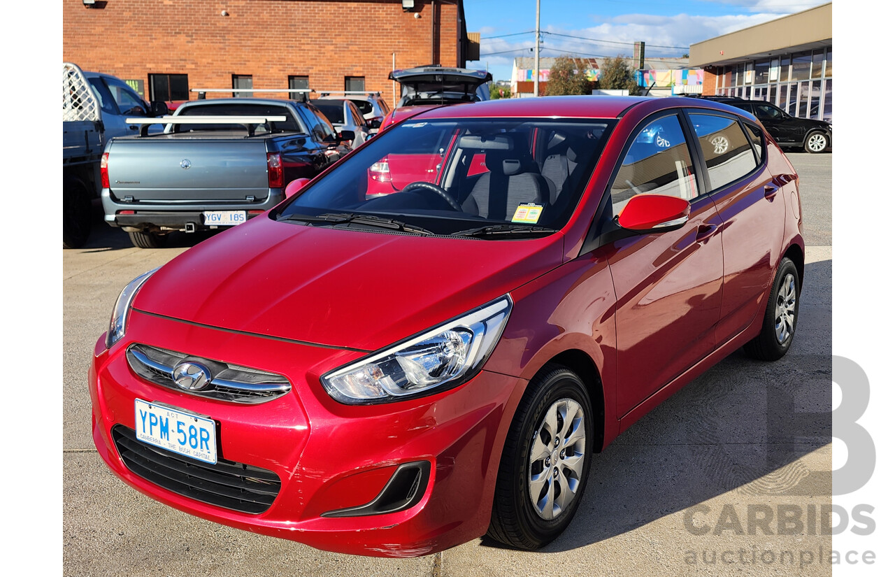10/2016 Hyundai Accent Active RB4 MY16 5d Hatchback Red 1.4L